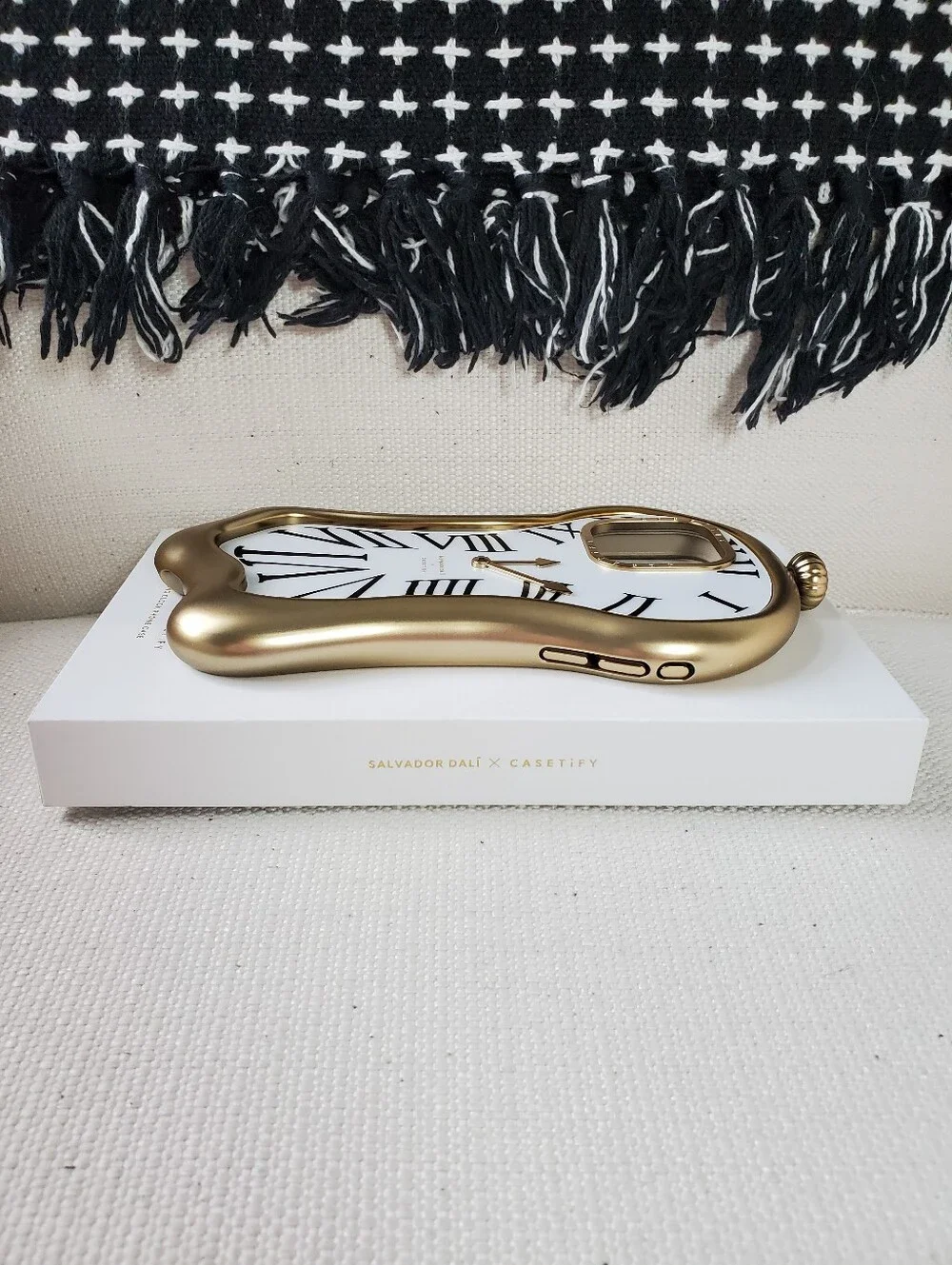 Casetify Salvador Dalí Melting Clock iPhone Case Gold & White